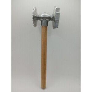 Vintage Meat Tenderizer Double Sided Wood Handle   Modern Industries Des Moines